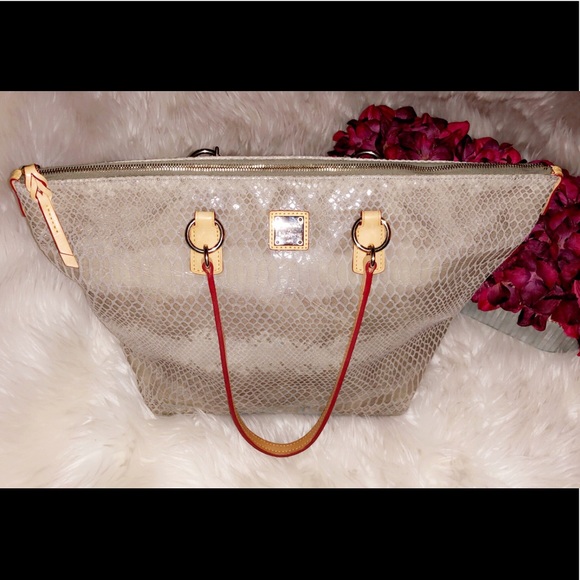 Dooney & Bourke Handbags - DOONEY & BOURKE Python Suede Tote Bag